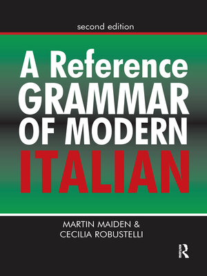 cover image of A Reference Grammar of Modern Italian